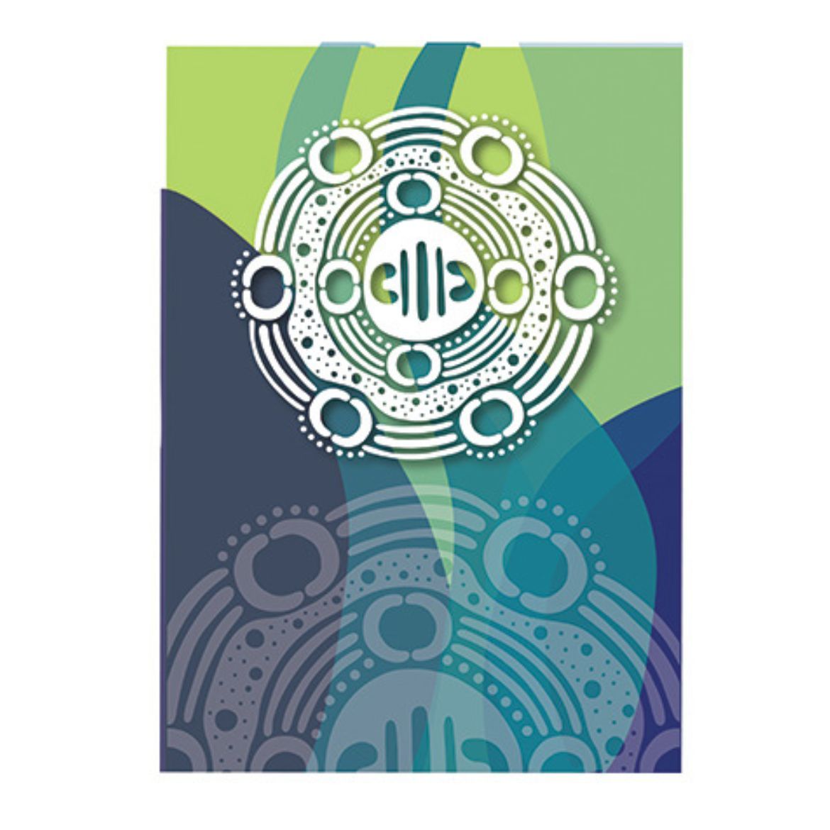 Eximm brand and story told via an indigenous painting created by local artists Christine Slabb.