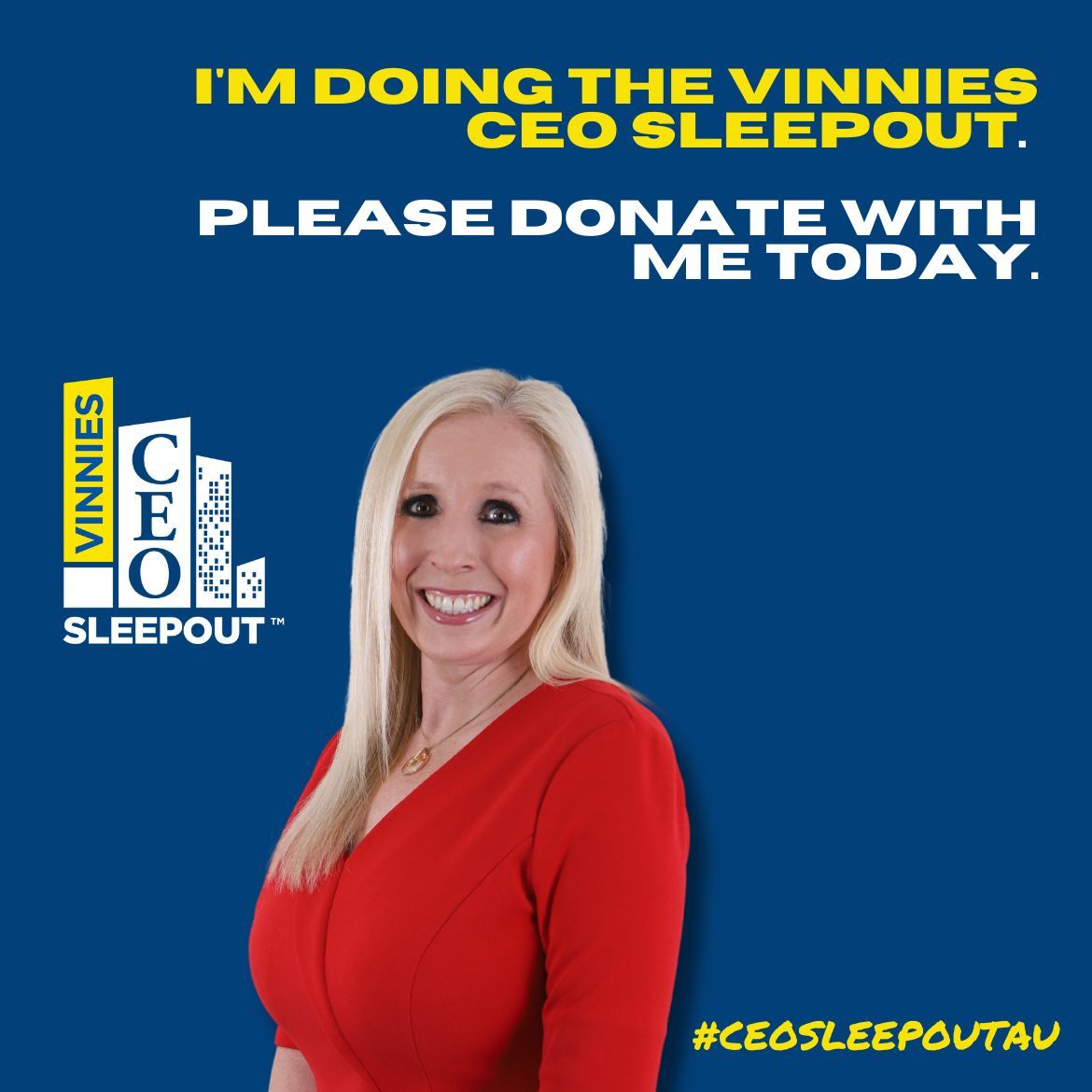 Vicki Tod, CEO of Eximm took part in the Vinnies CEO Sleepout.