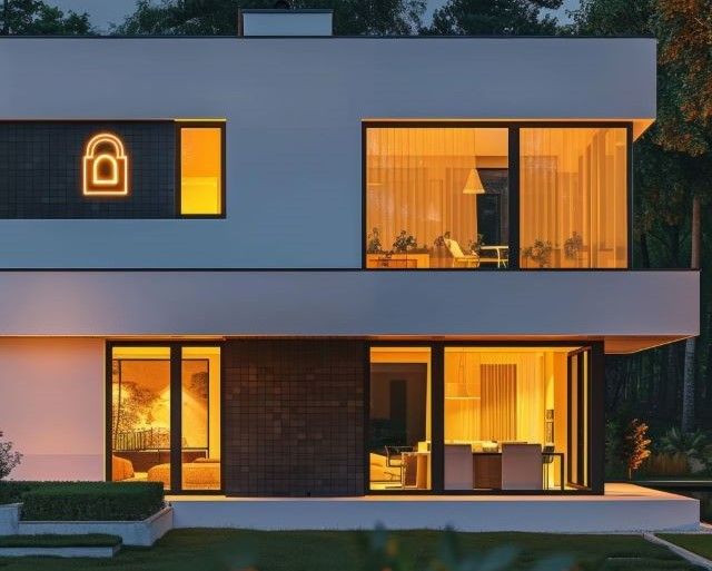 Property secured with 24/7 Security Monitoring