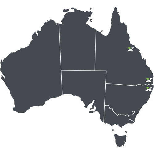 Eximm locations across South East QLD and Northern NSW