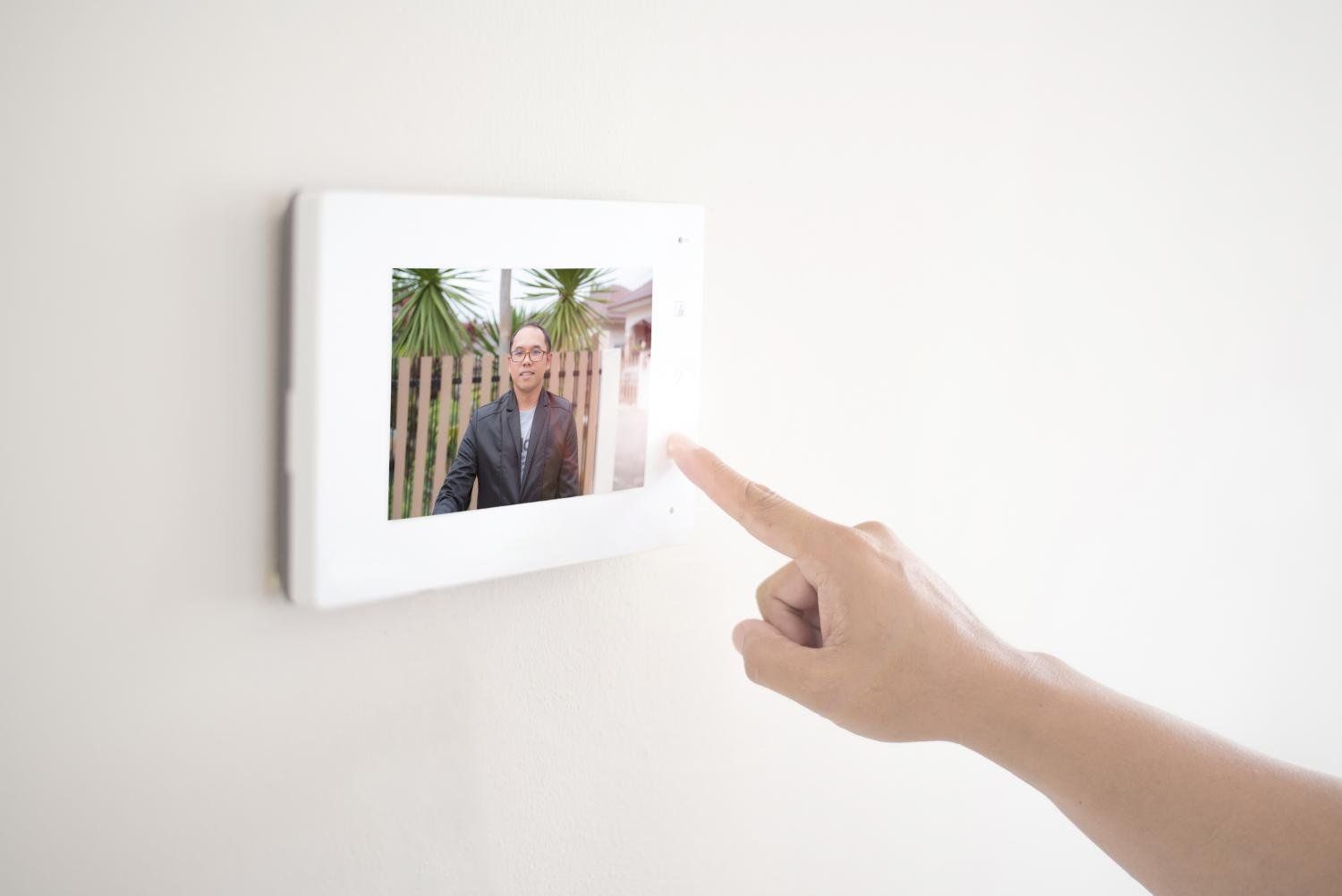 Video intercom system in use